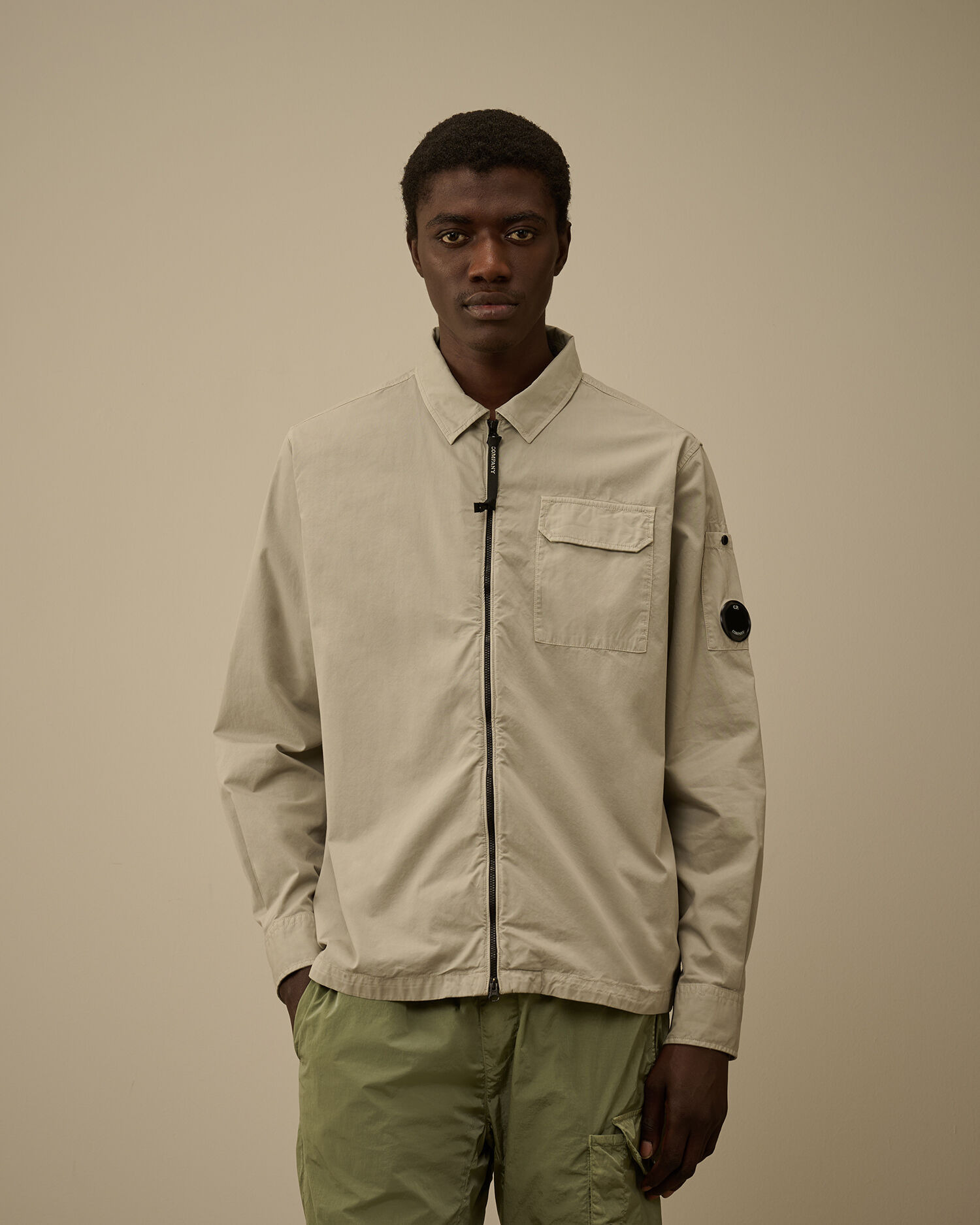 Organic Gabardine Zipped Overshirt - 3