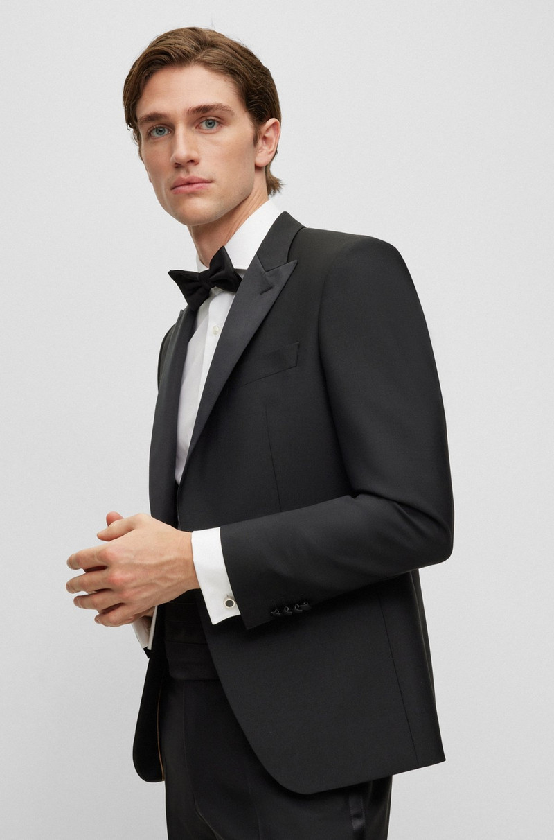 SLIM-FIT TUXEDO IN ITALIAN VIRGIN WOOL AND MOHAIR 2