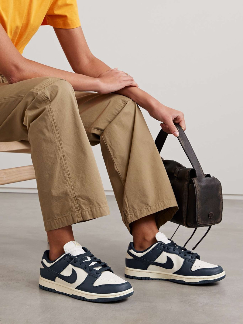 Nike Dunk Low faux leather sneakers outlook