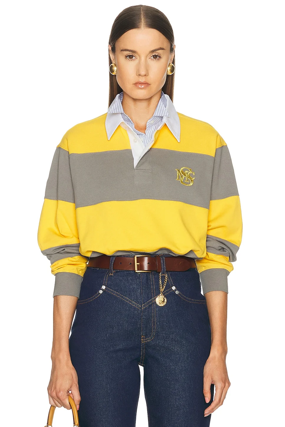 Colour Block Striped Polo - 1