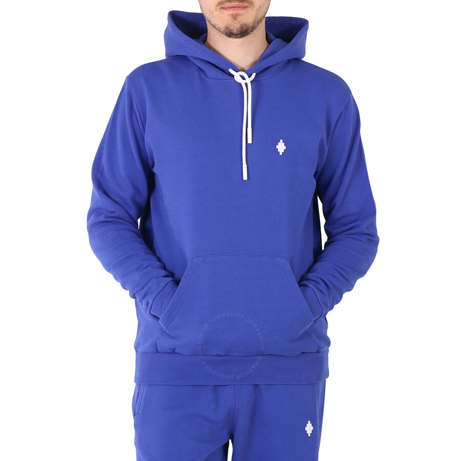 Marcelo Burlon Men's Blue Cross Logo Regular Hoodie - 3
