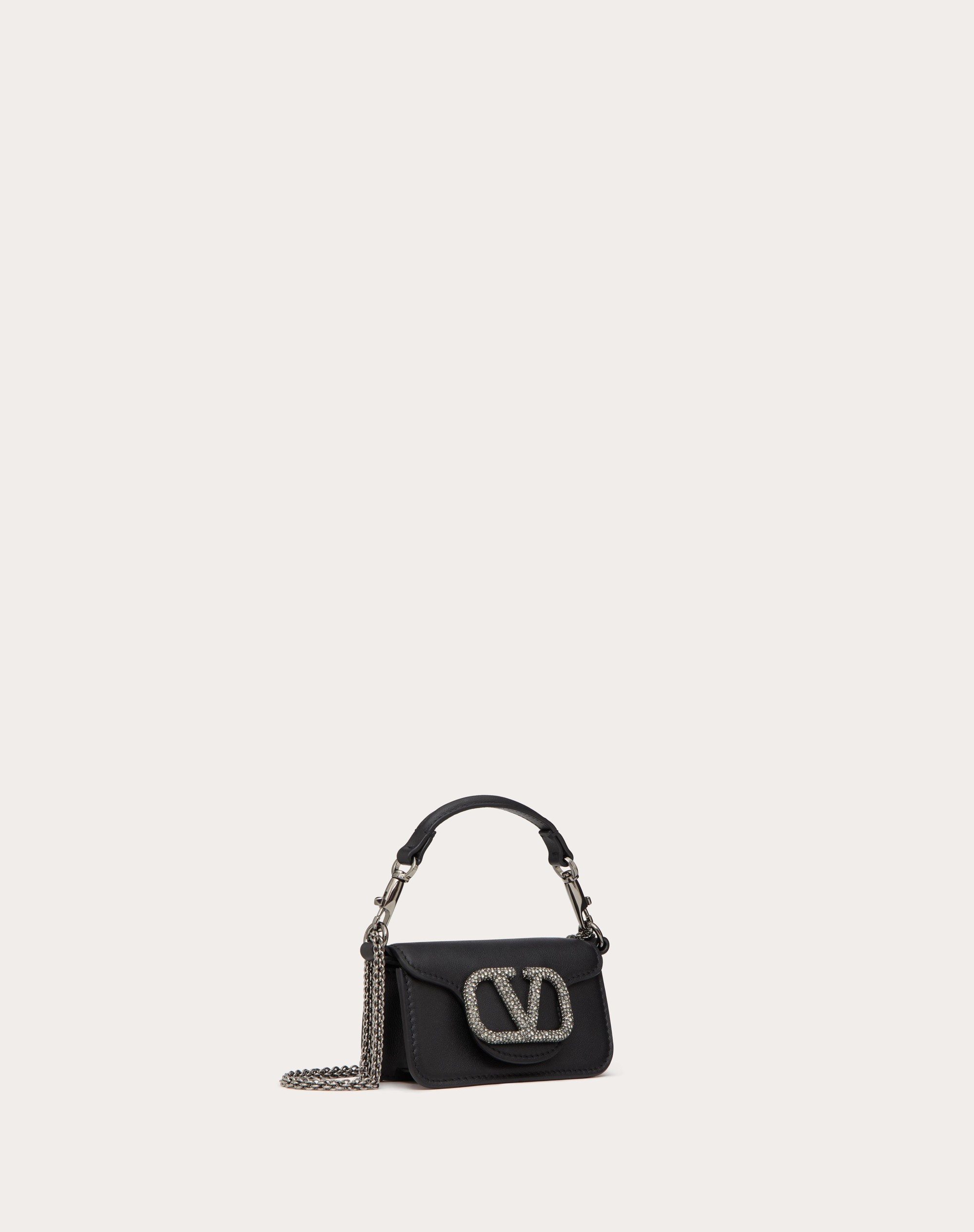 VALENTINO GARAVANI LOCÒ MICRO BAG WITH CHAIN AND JEWEL LOGO - 3