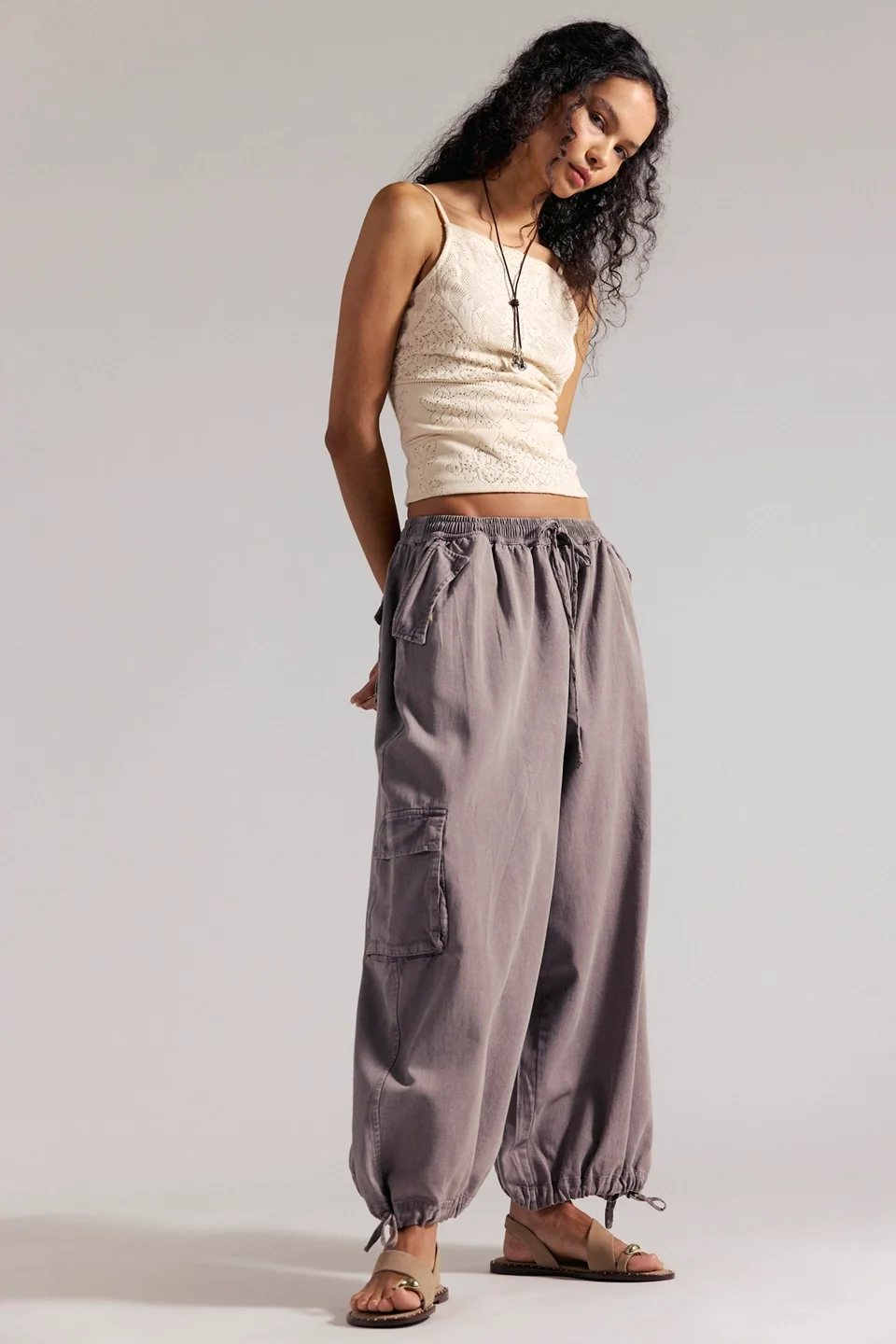 Bobbi Pull-On Cargo Trousers - 1