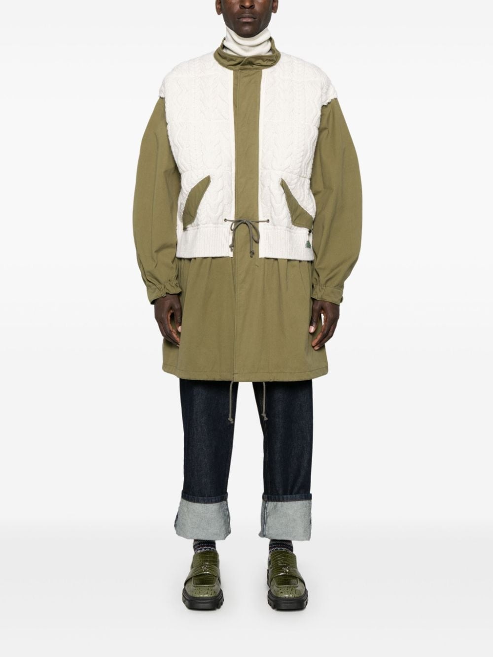 x Richmond Knitwear panelled parka - 2