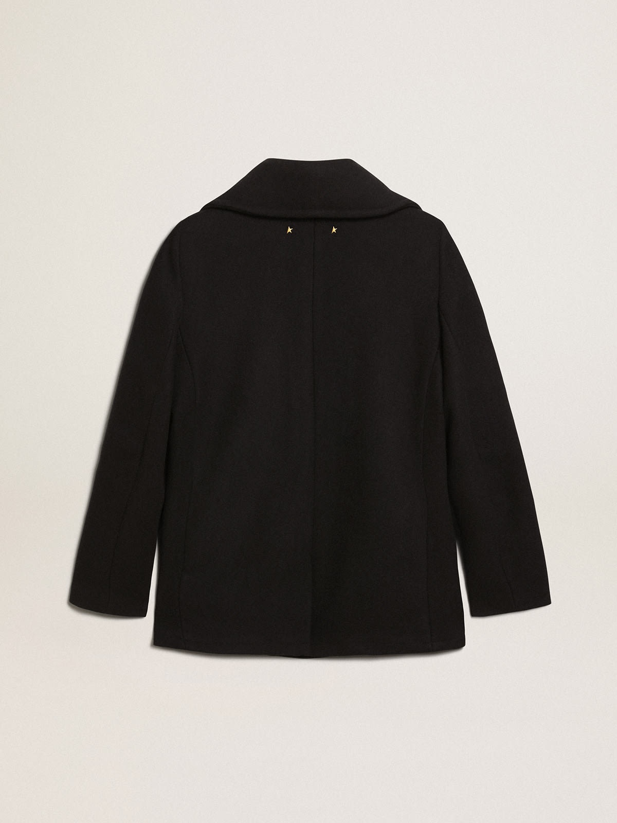 Women’s dark blue peacoat with gold-colored heraldic buttons - 2