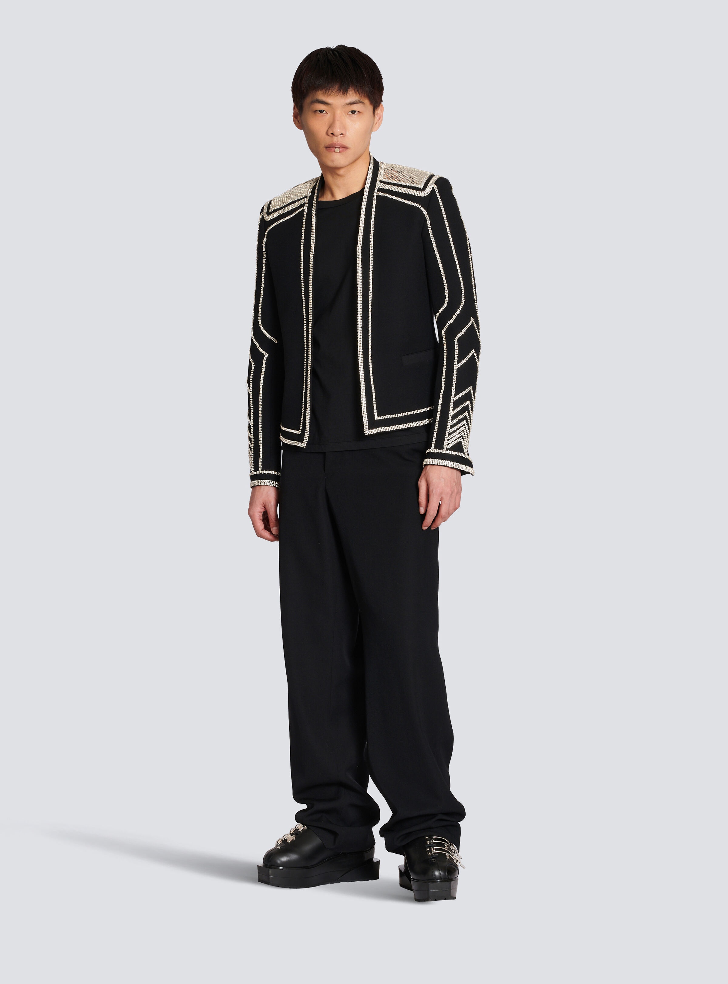 Wide-leg wool trousers - 2