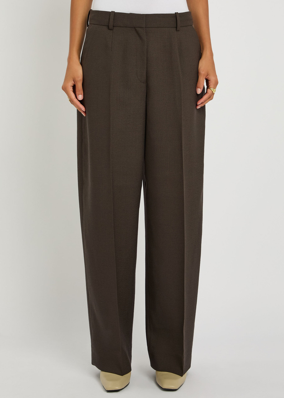 Toteme Wide-leg Wool-blend Trousers - 2