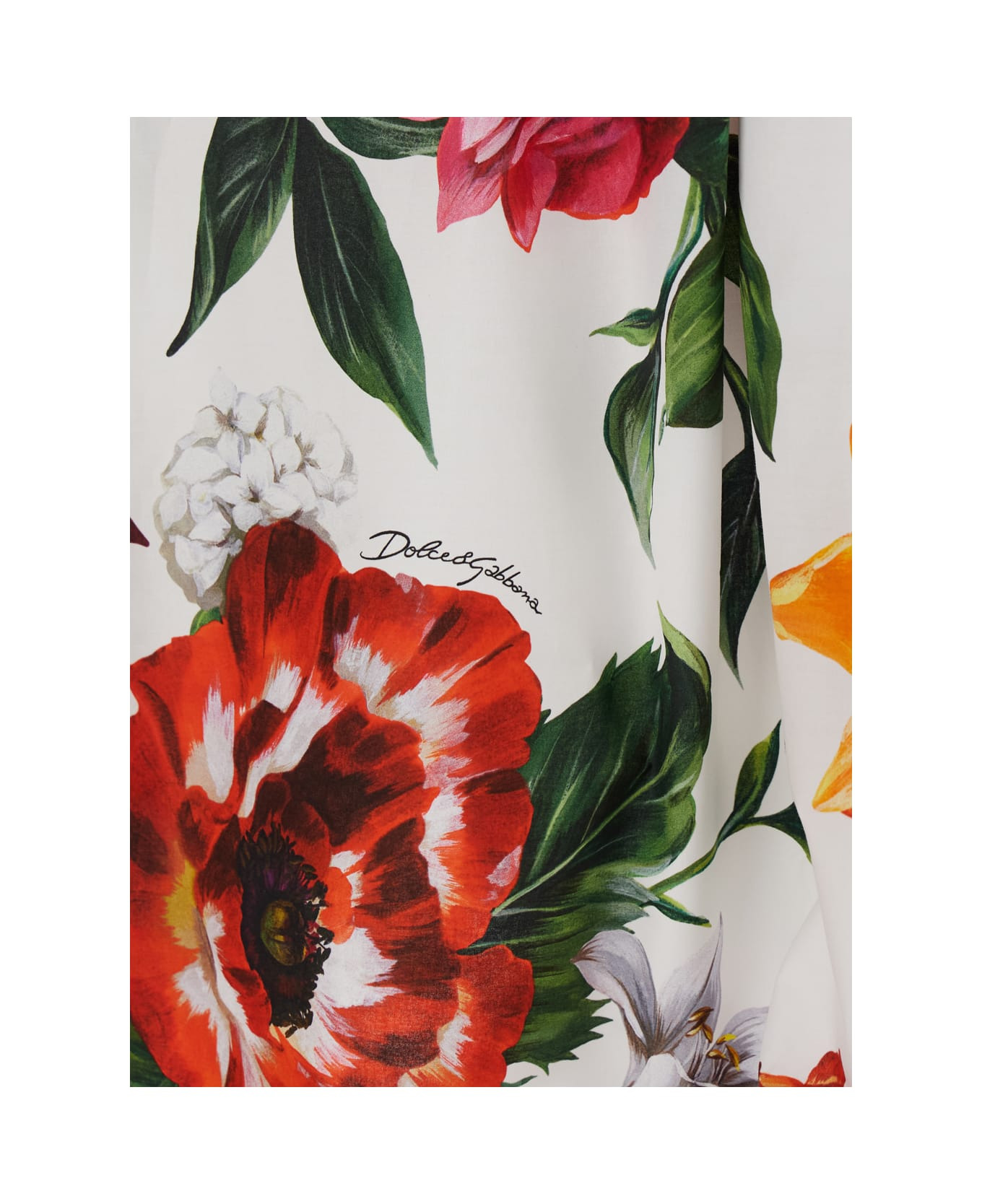 Flower Print Pleated Skirt - 3