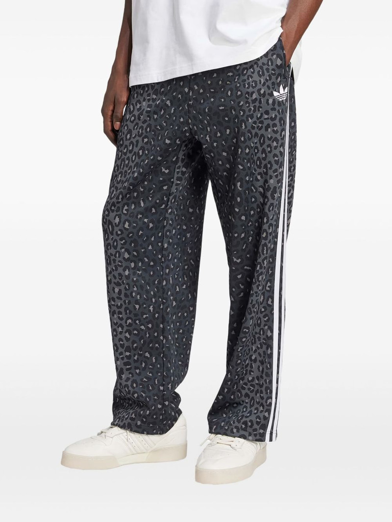 adidas Firebird leopard-print stripe trousers outlook