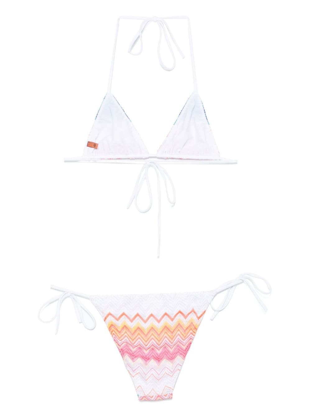 zigzag lurex bikini set - 2