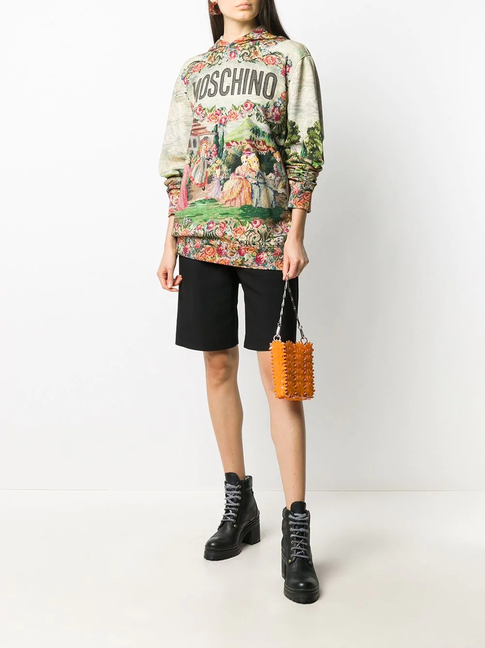 tapestry-print hoodie - 2