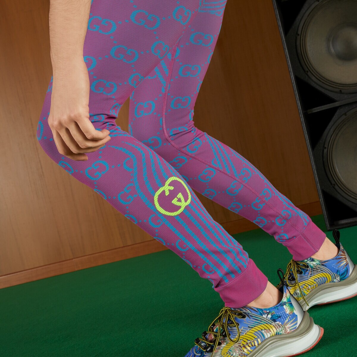 GG jacquard tubular jersey leggings - 5
