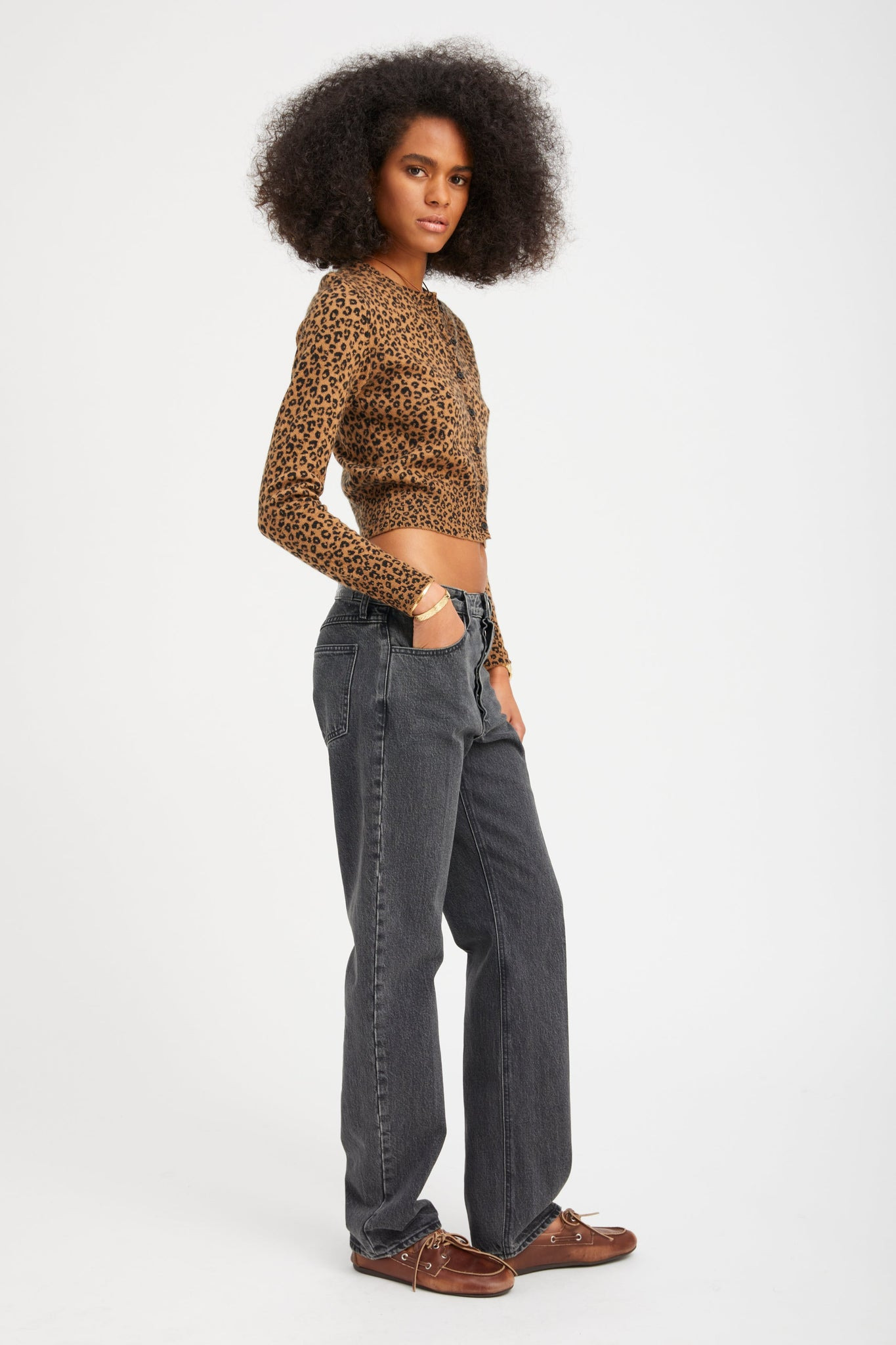 LEOPARD ULTRA FINE CASHMERE BABY CARDIGAN - 4