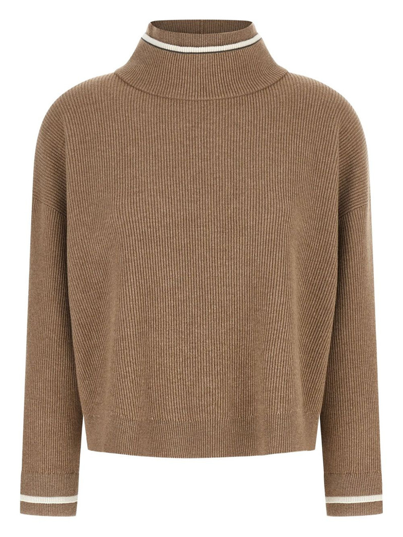 ribbed high-neck sweater 1