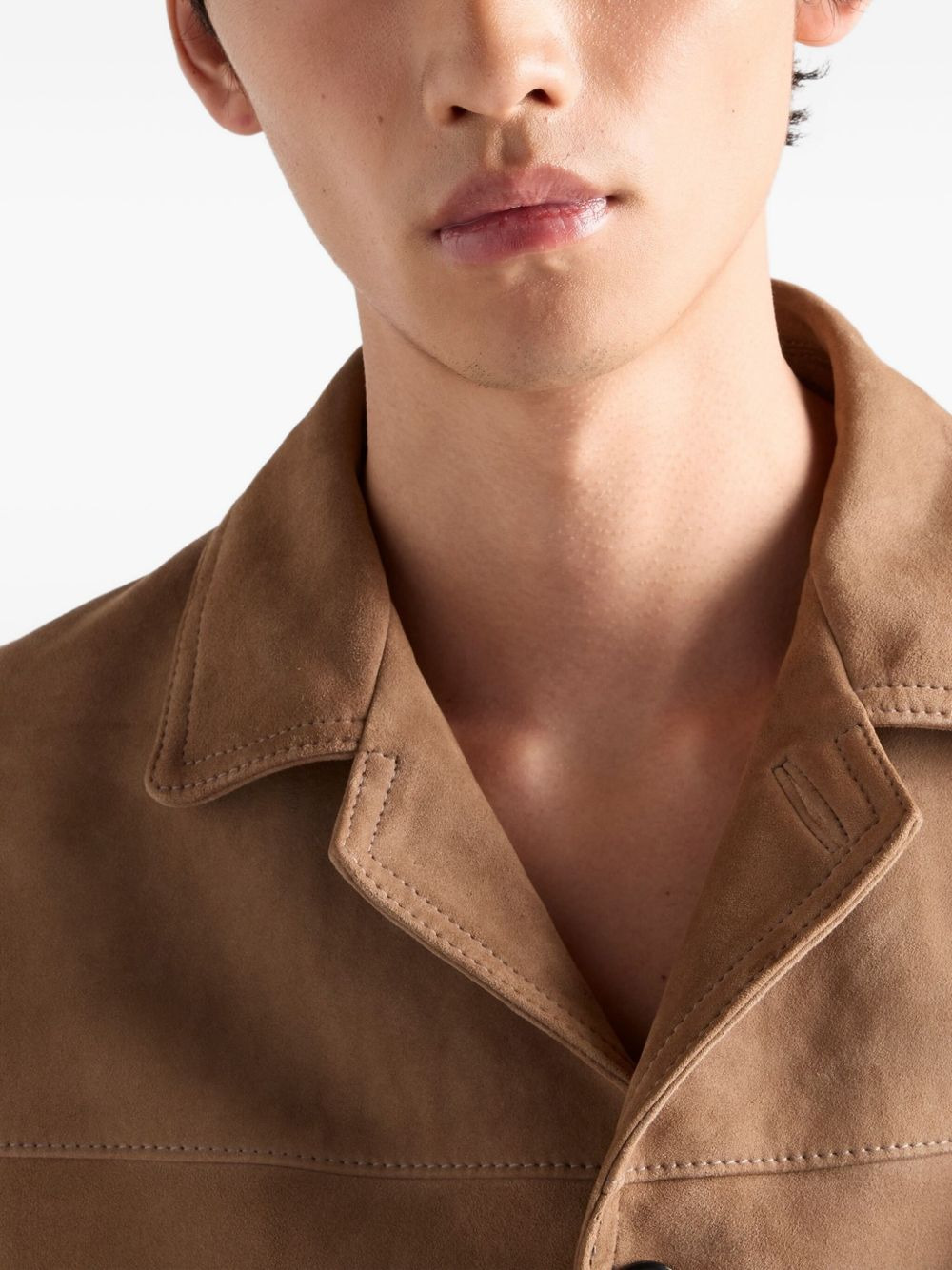 suede patch-pocket jacket - 5