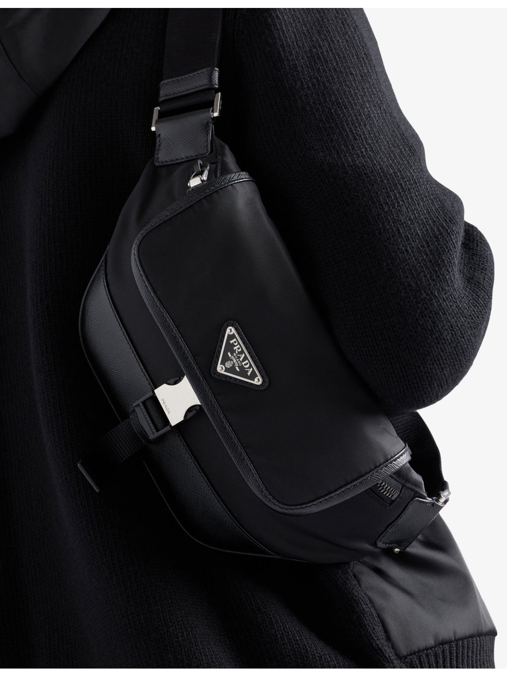 Logo-Embellished Re Nylon and Leather Cross-Body Bag - 3