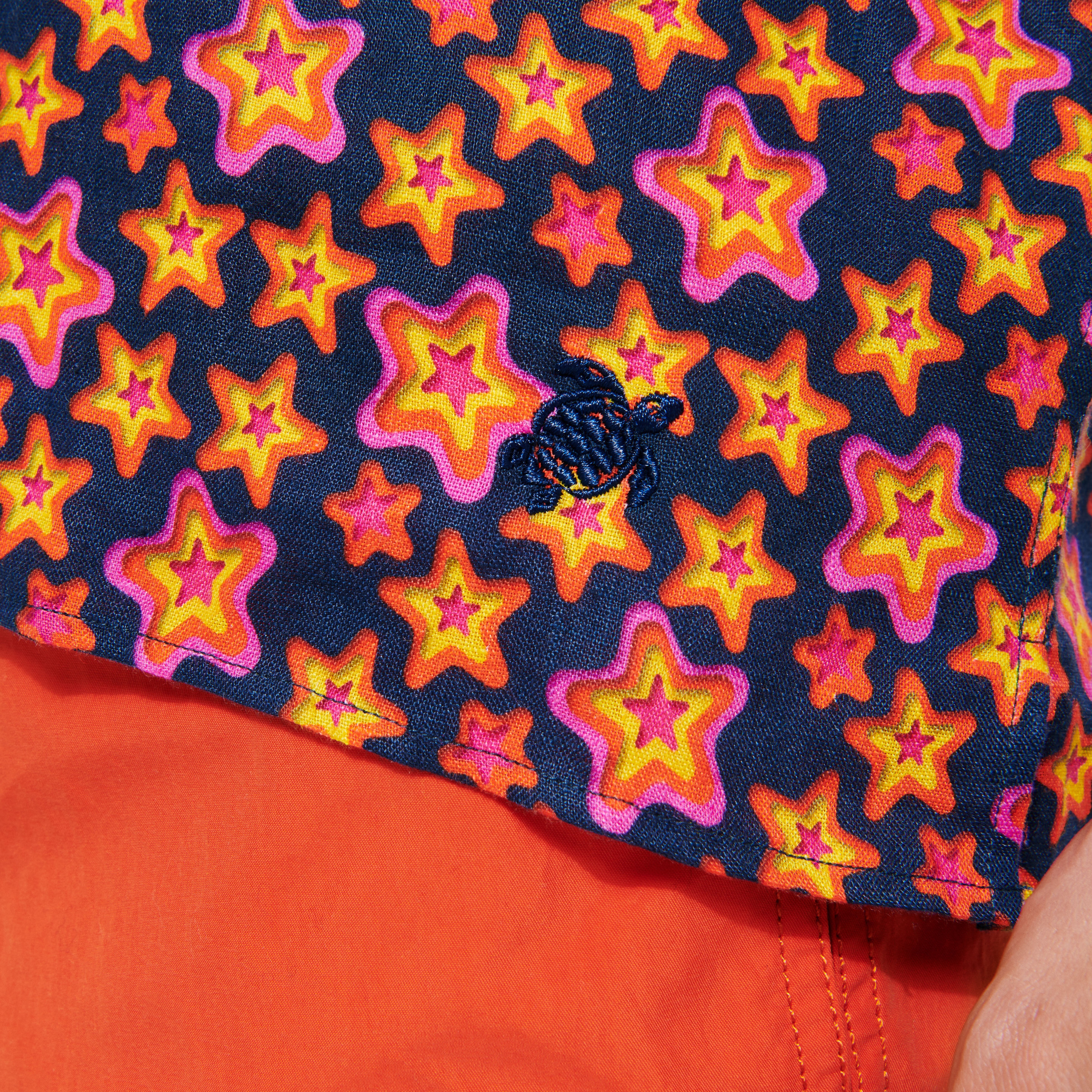 Men Bowling Linen Shirt Stars Gift - 5
