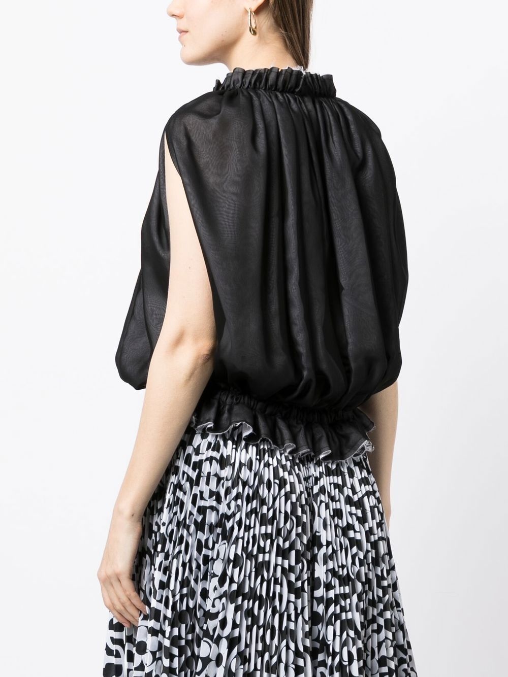 sleeveless ruffle top - 4