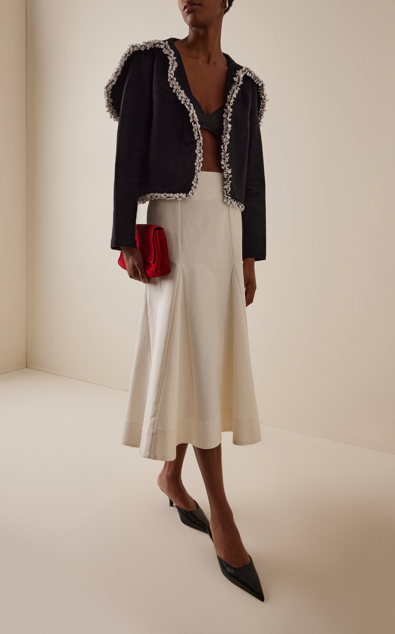 diotima Exclusive Shell-Trimmed Cotton Jacket black outlook