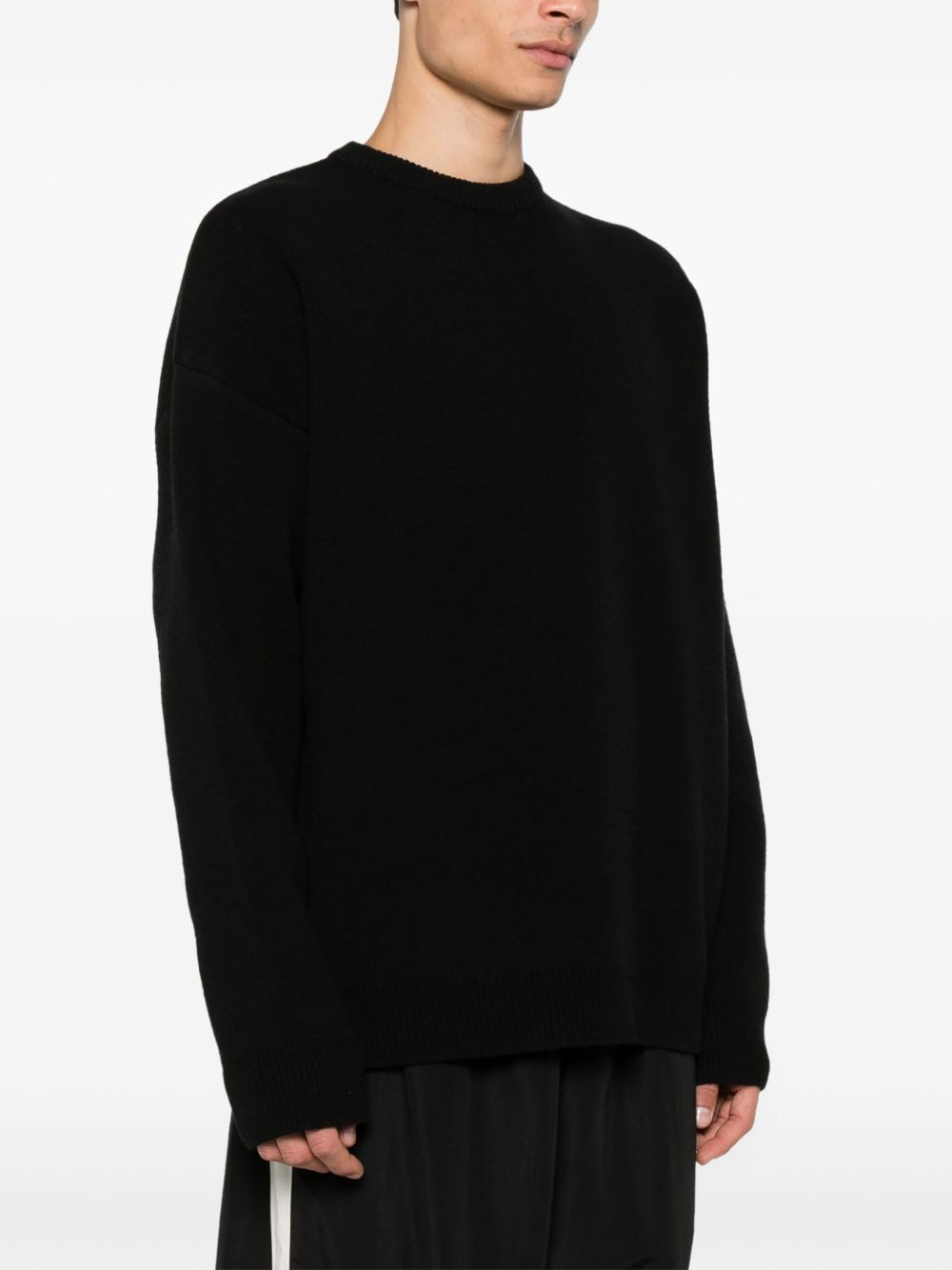 logo-patch wool sweatshirt - 4