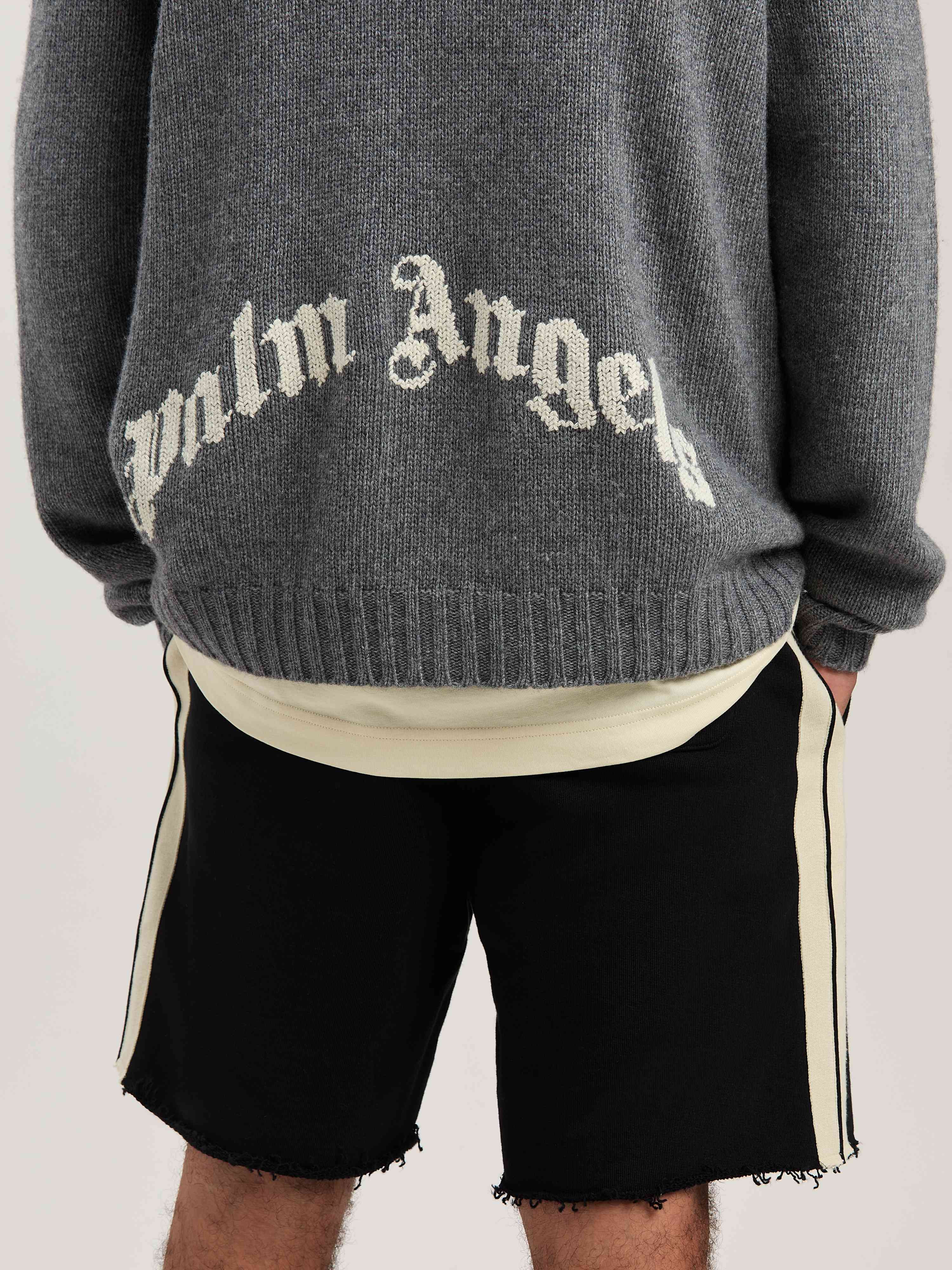 Palm Inlay knit sweater - 6