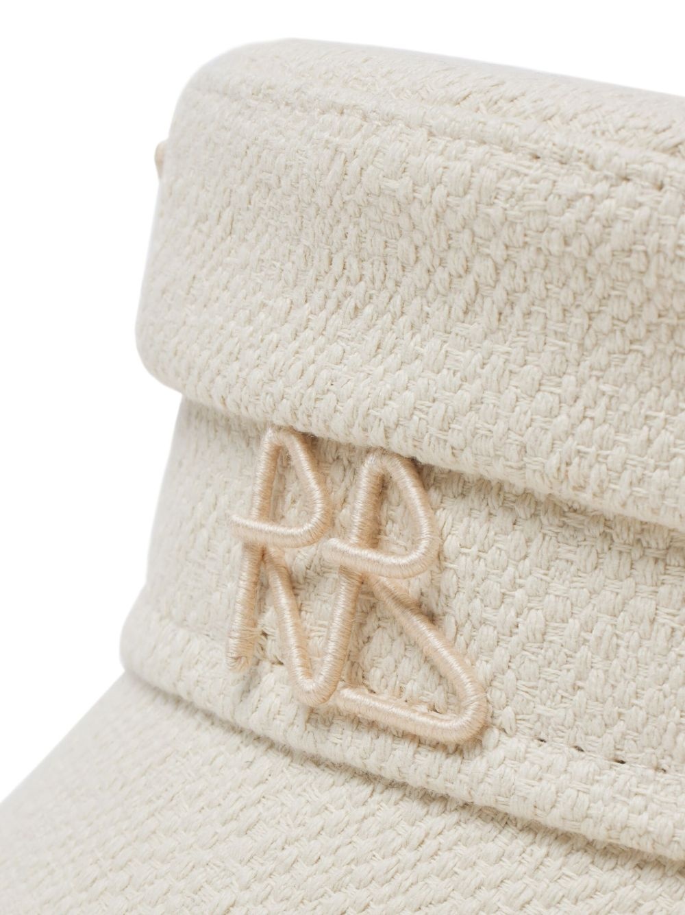 logo-embroidered beret - 4