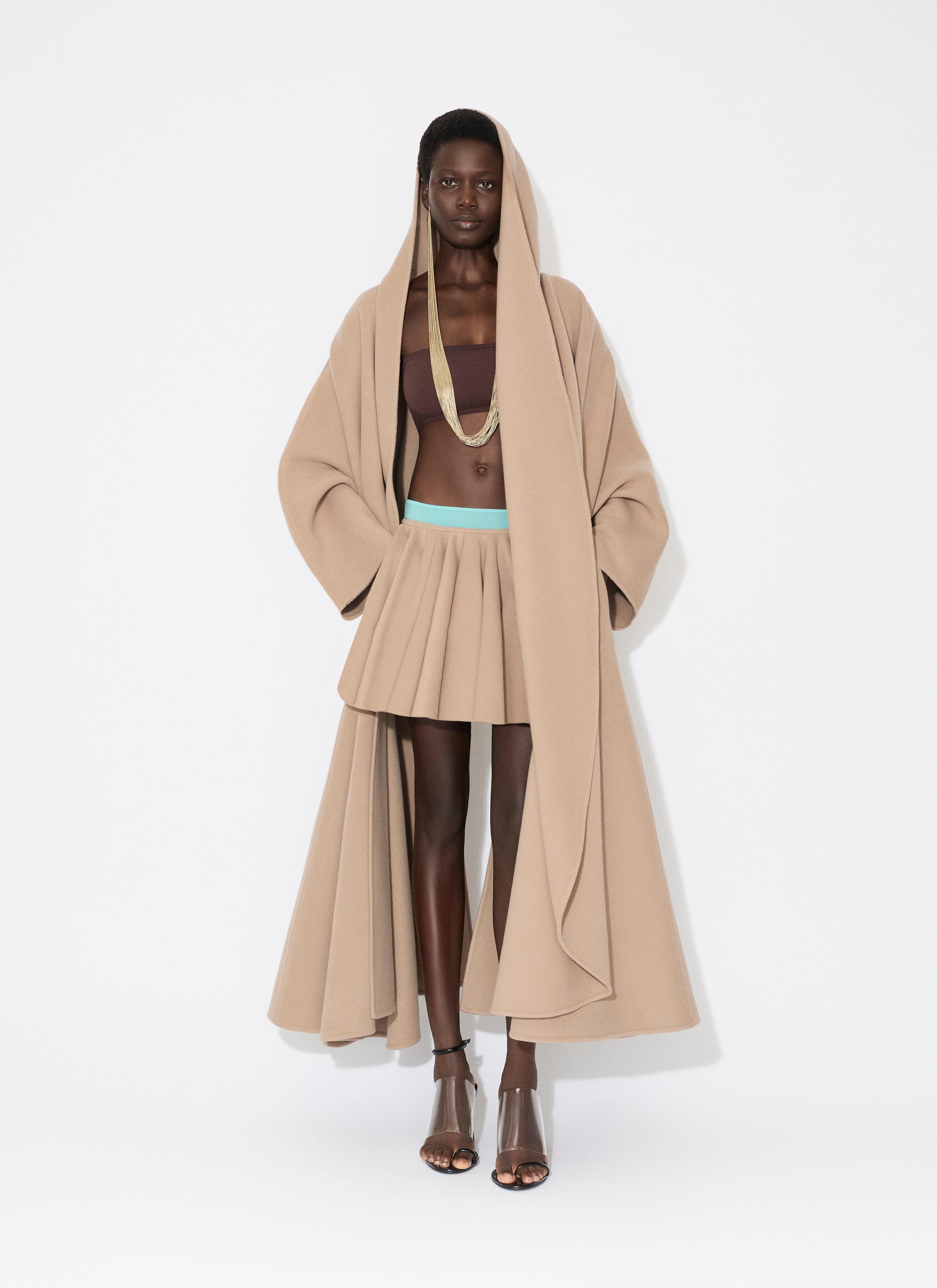 CASHMERE-BLEND SKATER SKIRT - 2