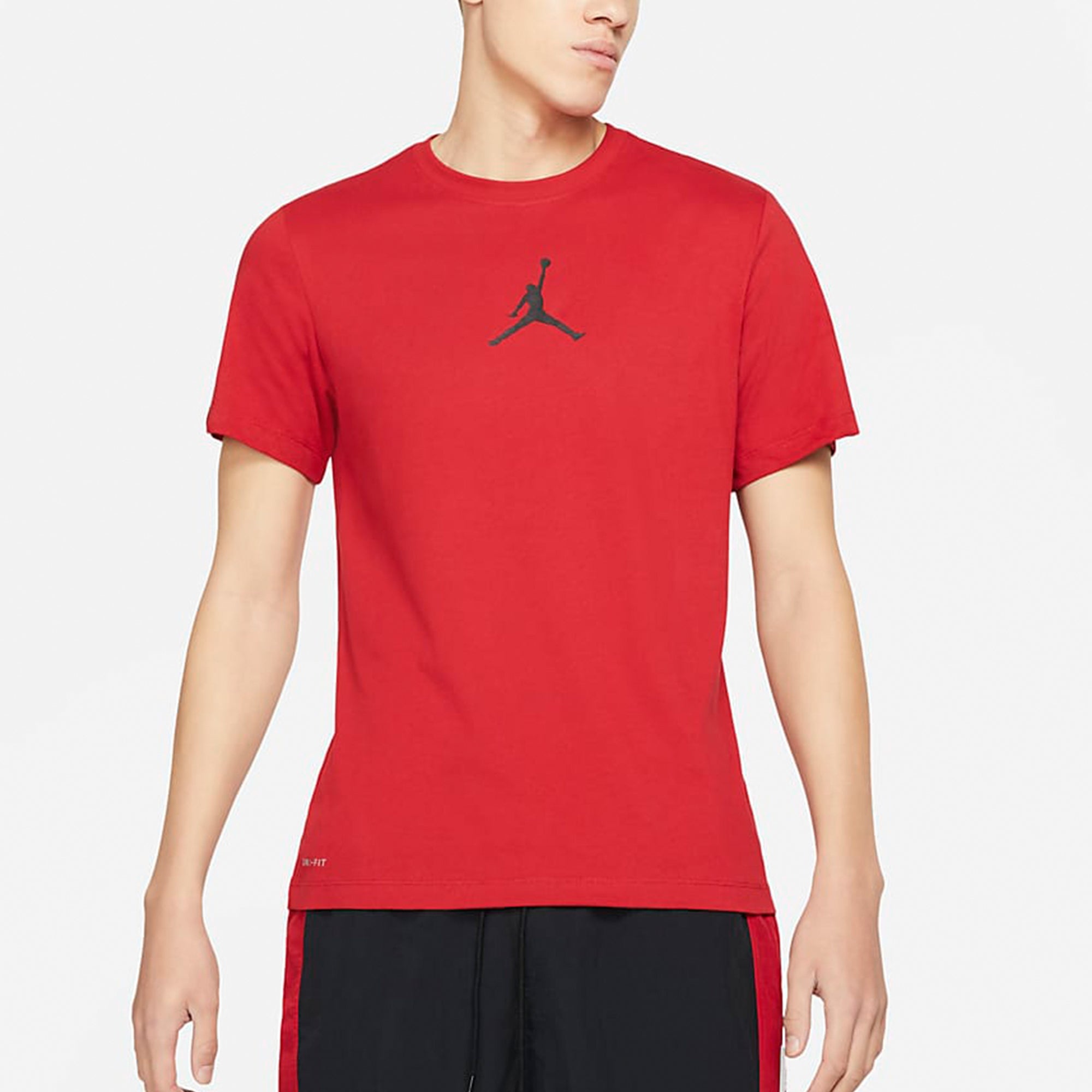 Air Jordan Jumpman Logo Printing Sports Quick Dry Round Neck Short Sleeve Red CW5191-687 - 4