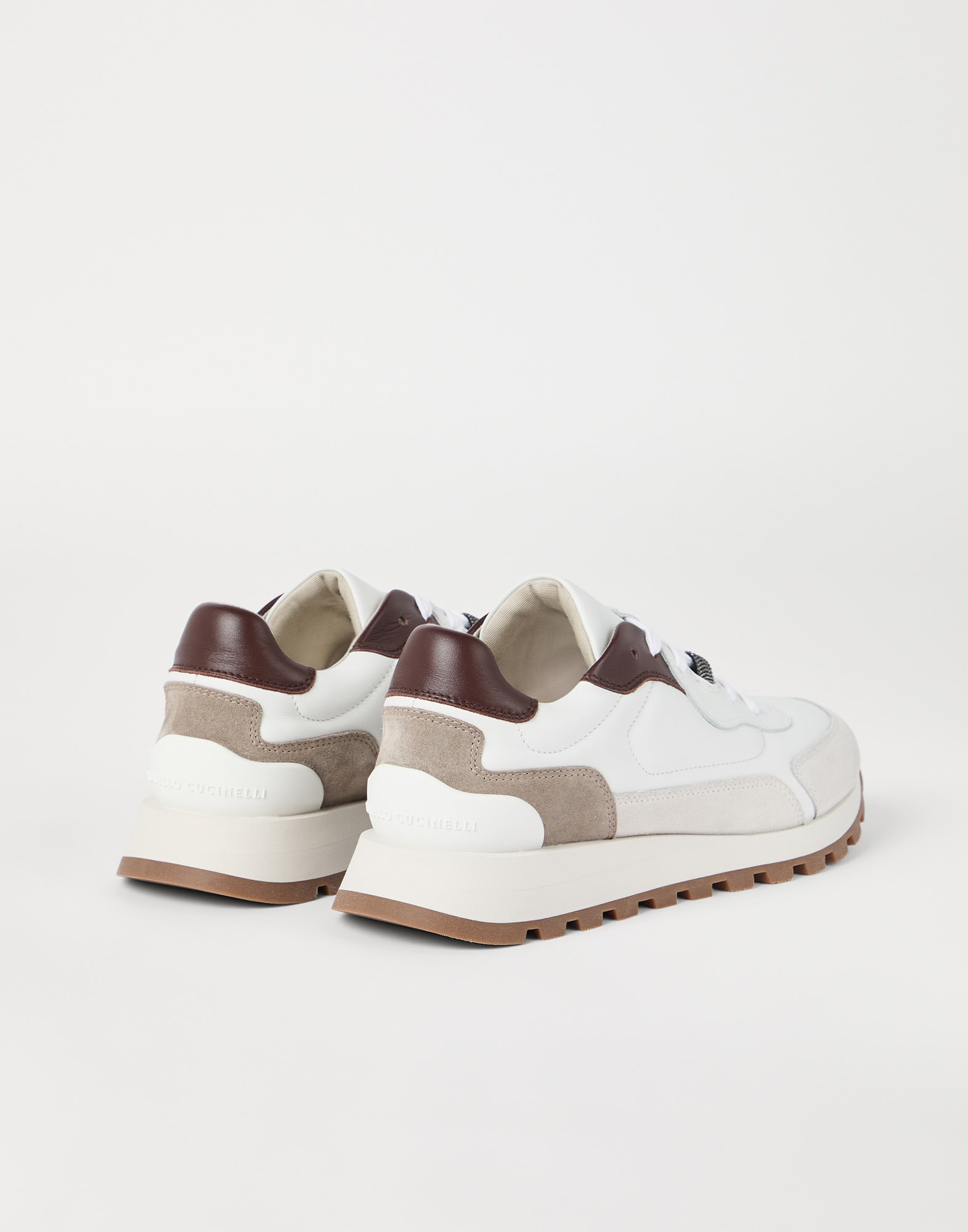 Calfskin and suede runners with shiny details - 2