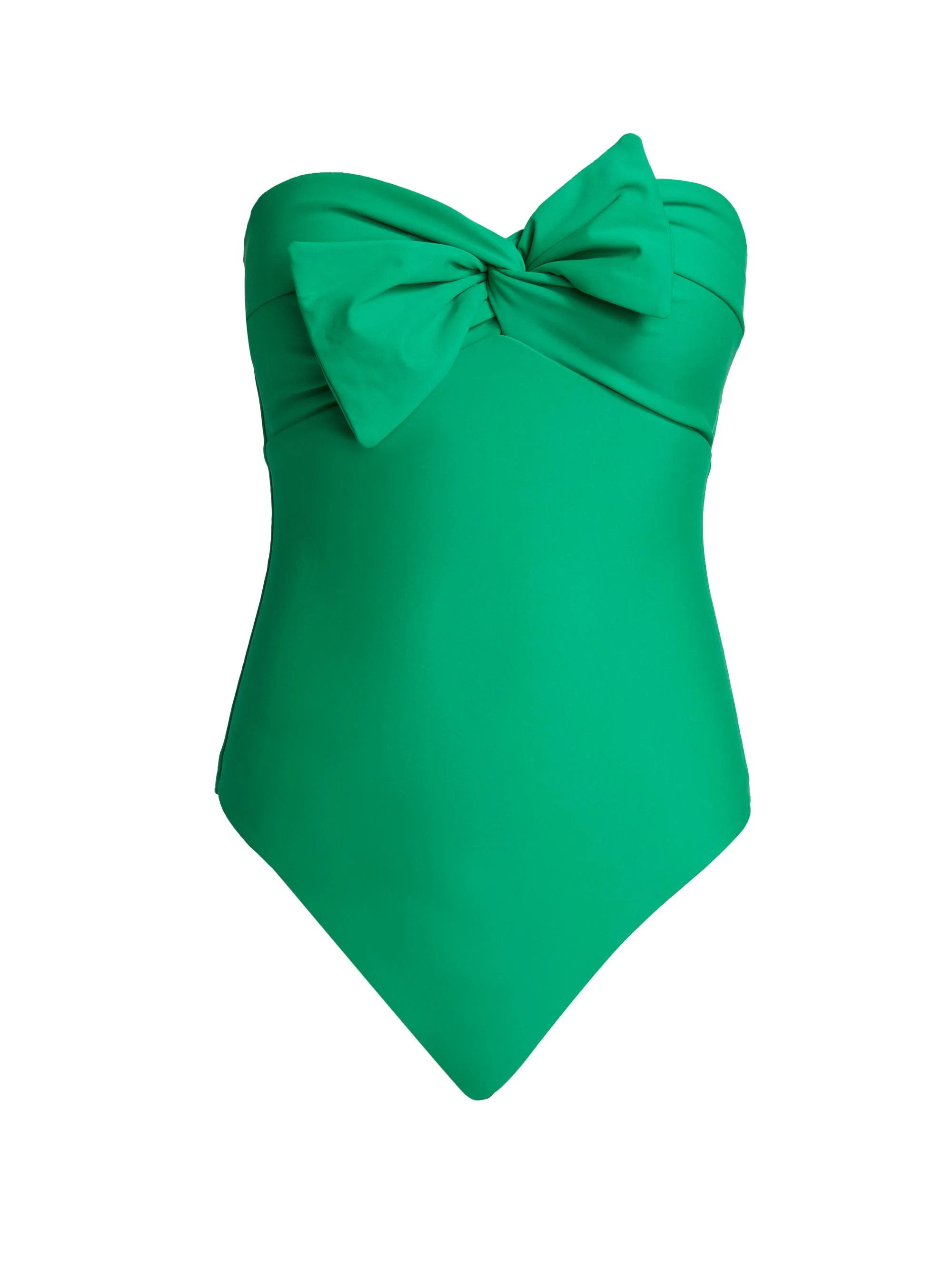 Women's Bow-Detail One-Piece Swimsuit - Sea Green - 1