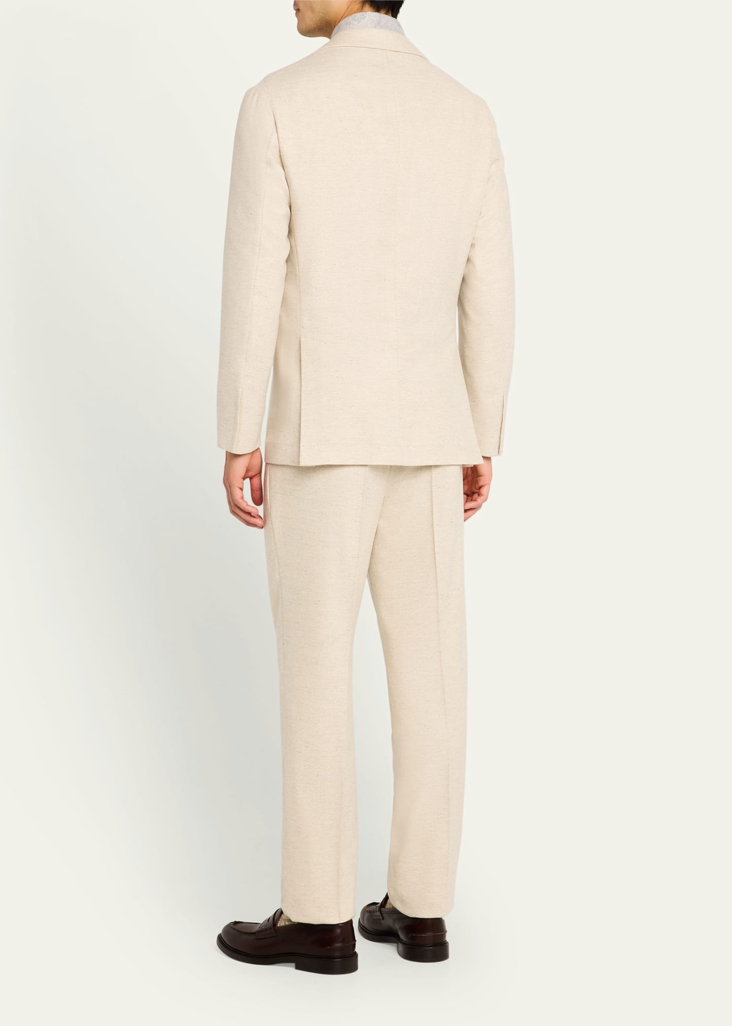 Men's Wool-Cashmere Herringbone Suit - 3