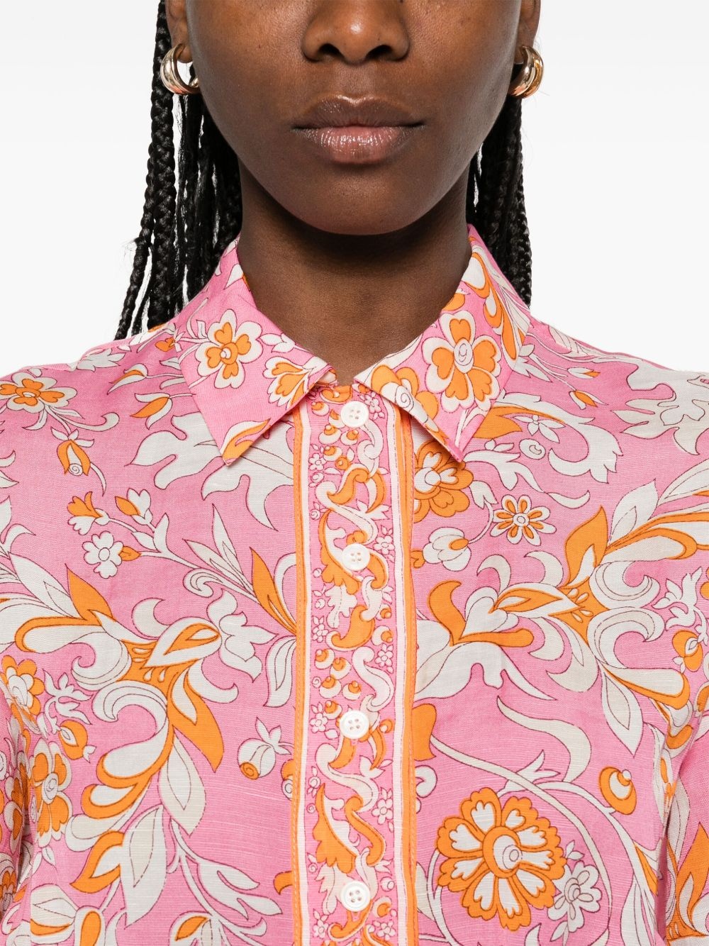 floral-print mini dress - 5