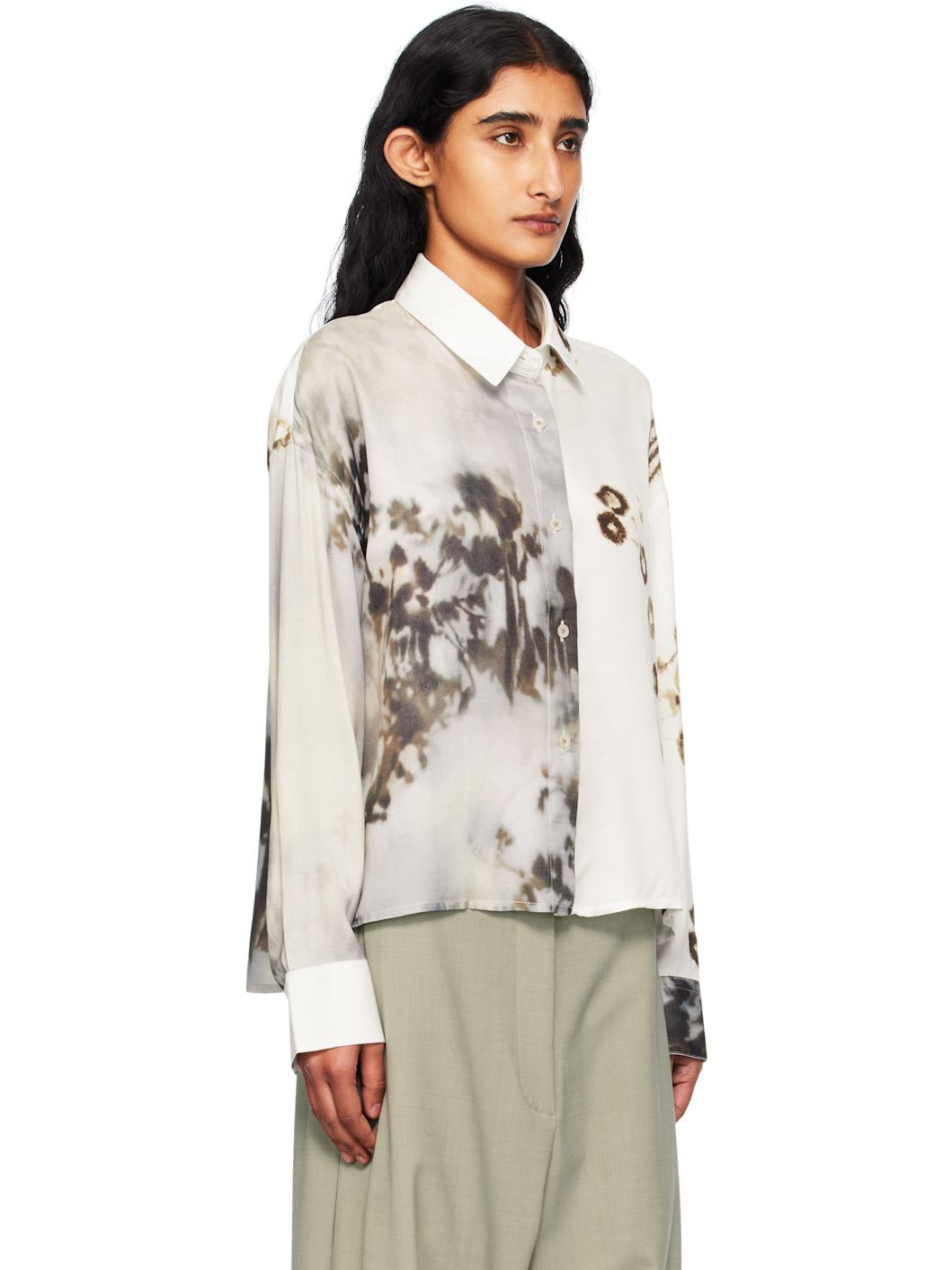 White Printed Classic Shirt - 2