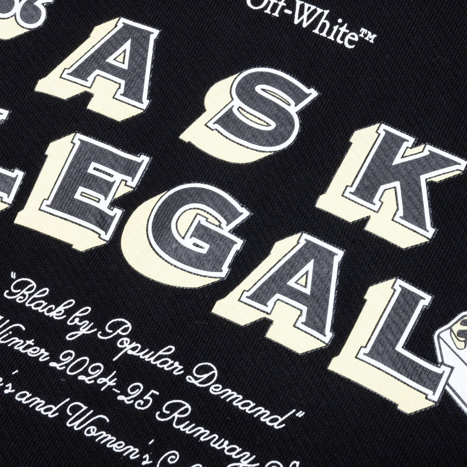 ARR ASK LEGAL SKATE HOODIE - BLACK/WHITE - 4