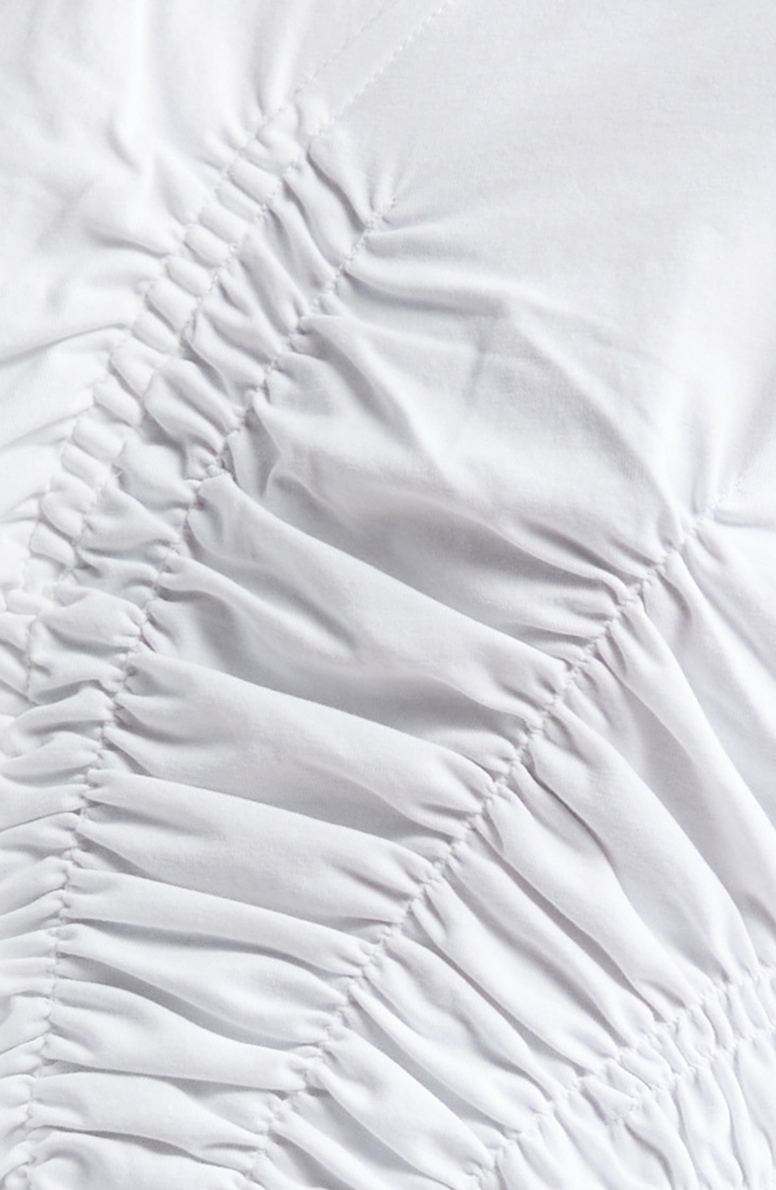 Cecilie Bahnsen Ace Smocked Jersey Peplum Top in White at Nordstrom - 7