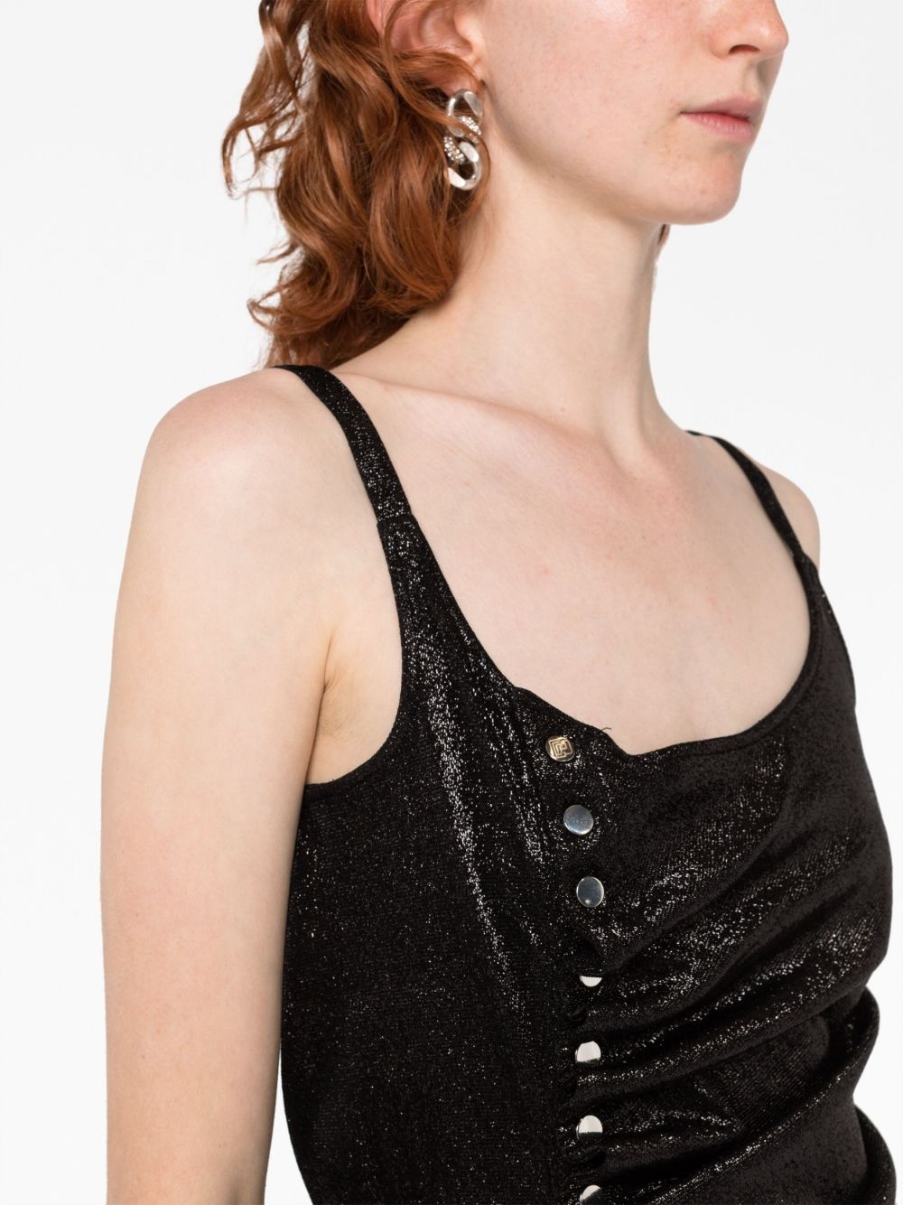 stud-detailed metallic maxi dress - 3