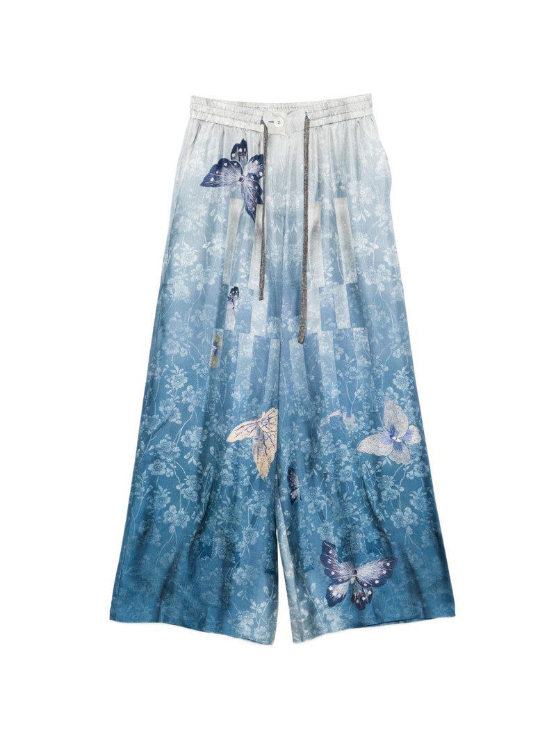 butterfly-print palazzo pants 1