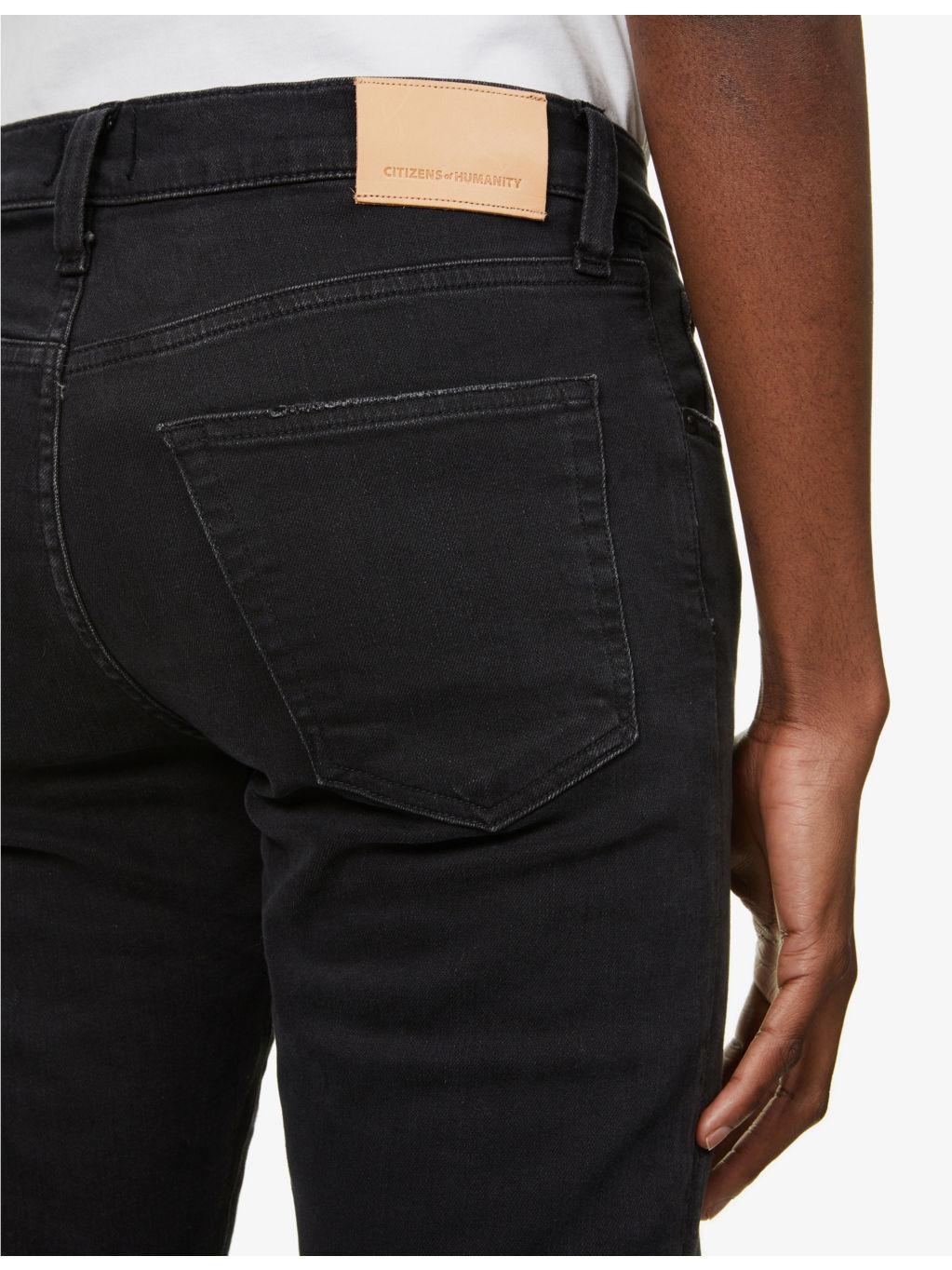 London slim-fit tapered stretch-denim jeans - 6