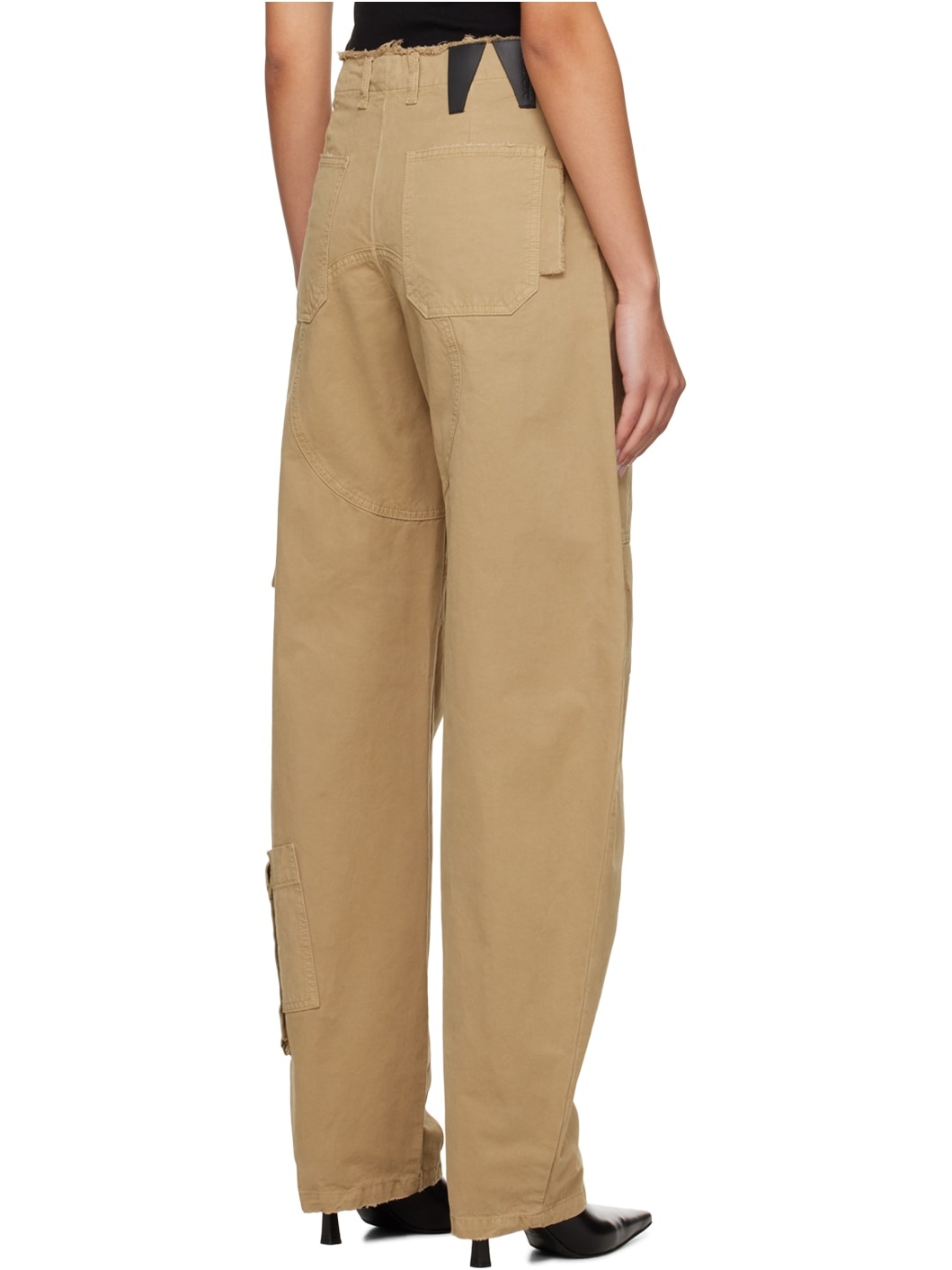 Beige Rosalind Cargo Pants - 3