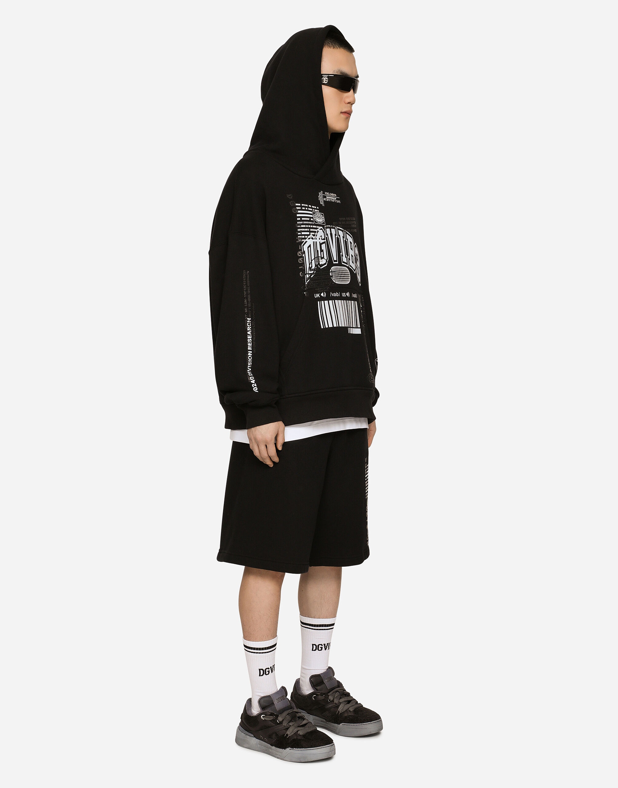 Jersey hoodie with DGVIB3 print - 4
