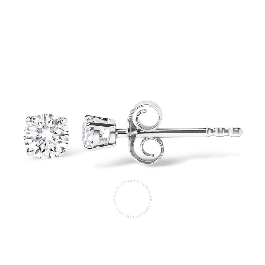 Haus Of Brilliance - Haus of Brilliance 14K White Gold 1.0 Cttw Lab Grown Diamond Solitaire Stud Earrings - 3