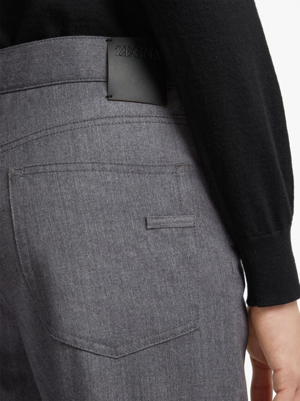 Roccia stonewashed wool trousers - 5