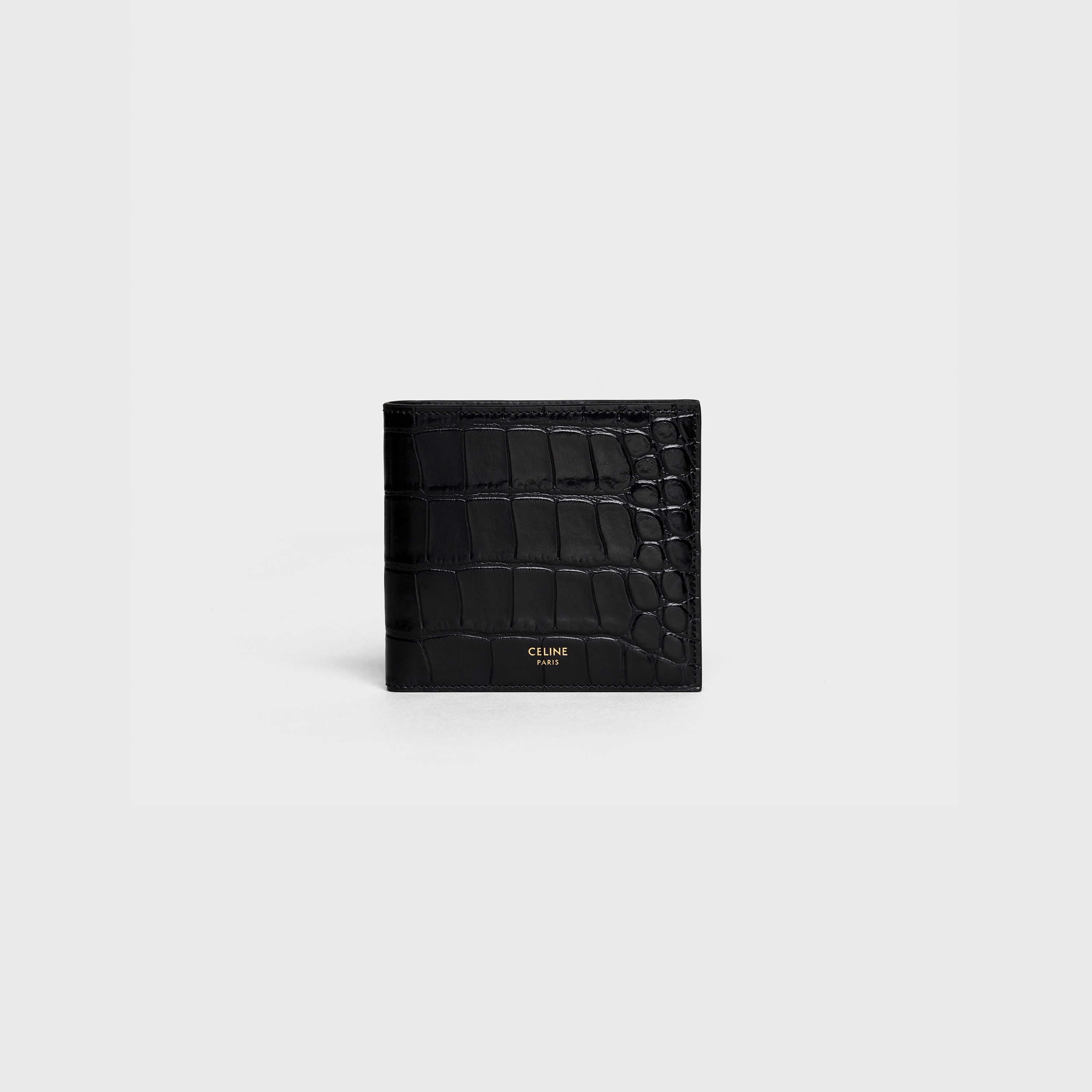 Bi-fold wallet in Croco stamped calfskin - 1