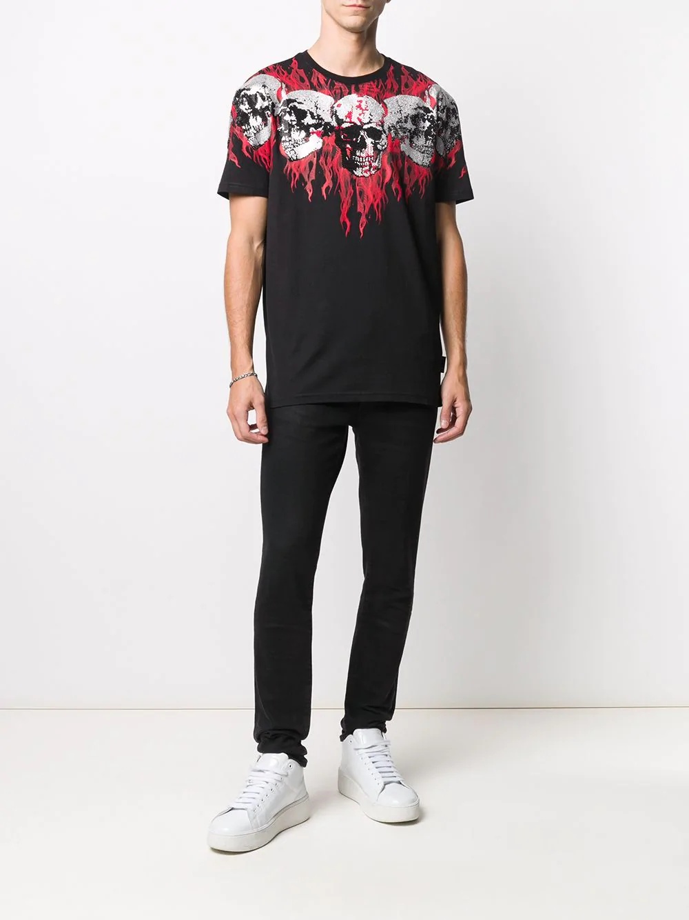 skull-print cotton T-shirt - 2