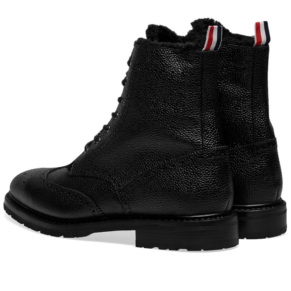 Thom Browne Shearling Lined Classic Wingtip Boot - 3