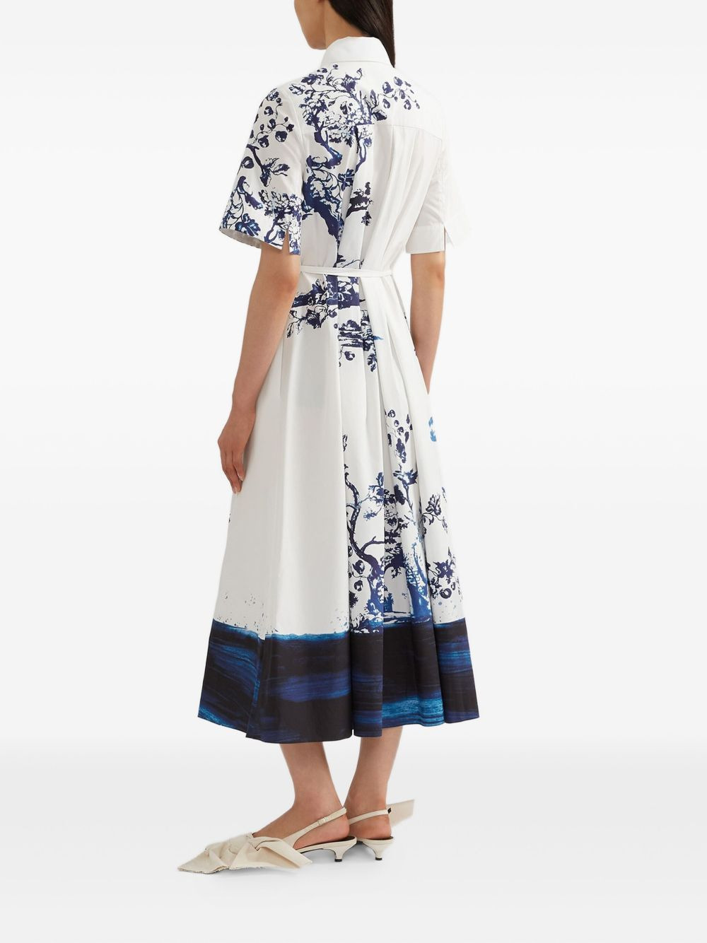 short-sleeve floral-print midi dress - 3