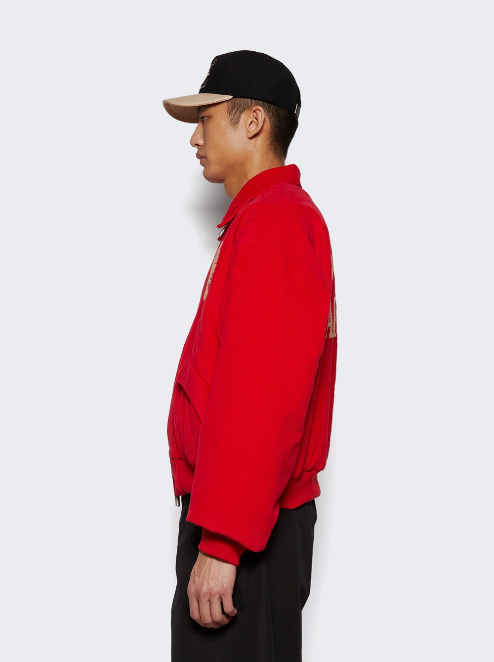 Bay Of Angels Corduroy Jacket Red And Tan - 3
