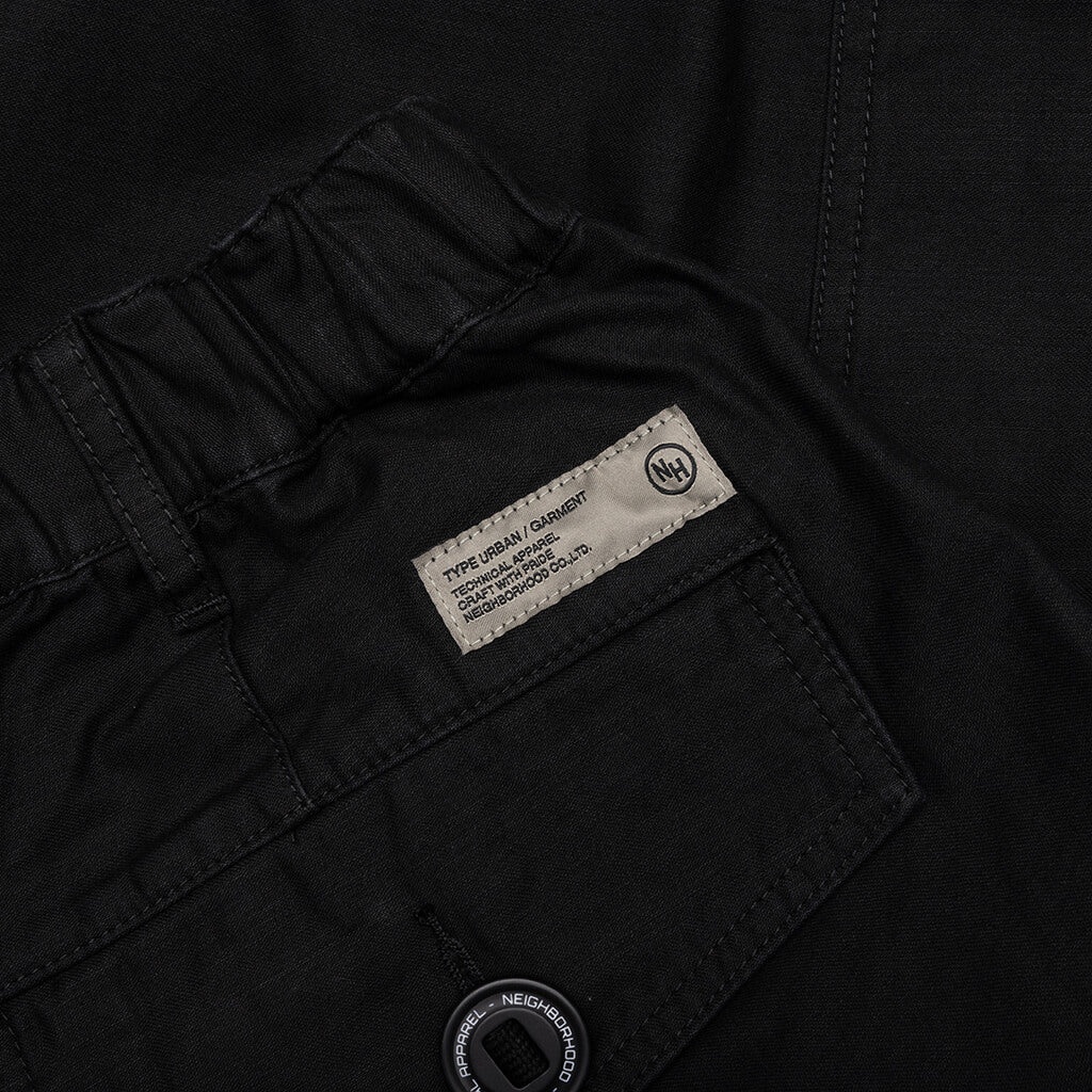 WIDE CARGO SHORTS PANTS - BLACK - 3