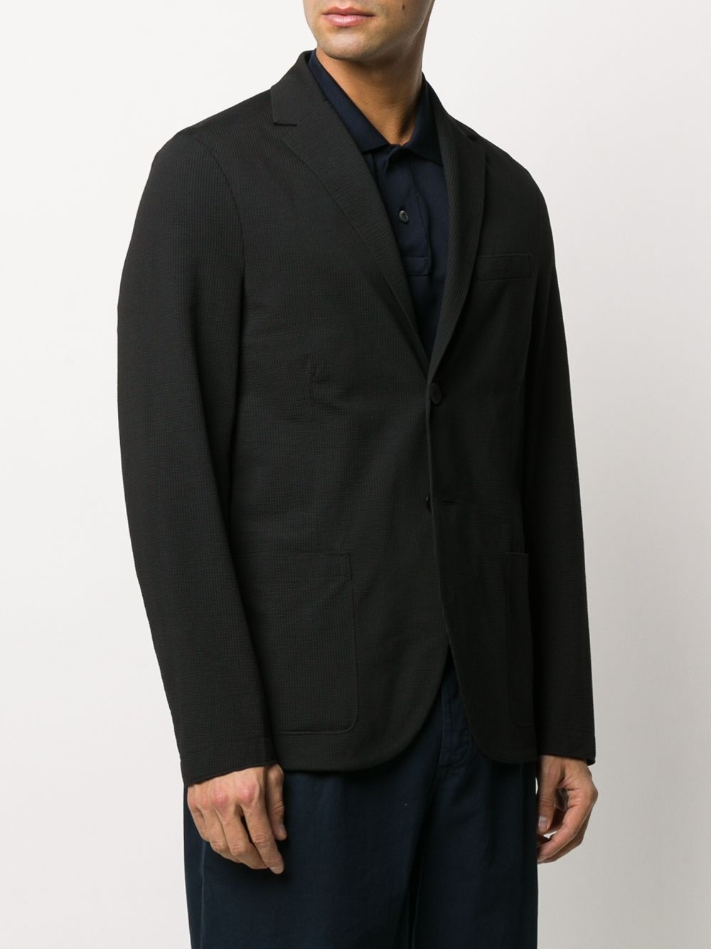 textured relaxed blazer - 3