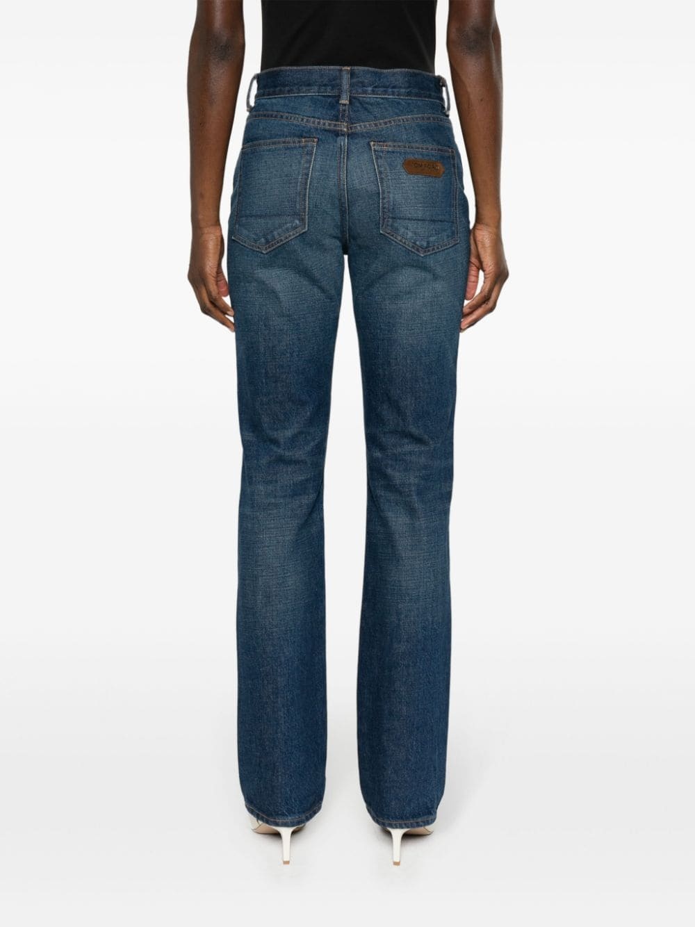 mid-rise straight jeans - 4